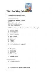 Buzzfeed staff can you beat your friends at this quiz? Lion King Movie Trivia Esl Worksheet By Felicia Jelena