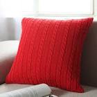 Red Cotton Throw Pillow 
