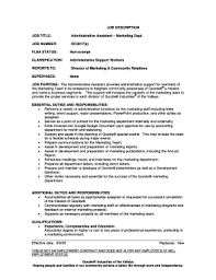 Handle the routing of incoming calls. 26 Printable Job Description Administrative Assistant Forms And Templates Fillable Samples In Pdf Word To Download Pdffiller