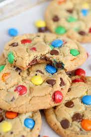 How to make m&m cookies · make the dough by beating butter with granulated sugar and brown sugar. Chewy M M Cookies Celebrating Sweets