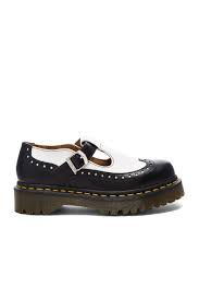 Black And White Doc Martens Mary Jane Dr Martens Demize Brogue T Bar Loafer In Black White Revolve Loafers Brogues Black