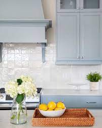 Statement kitchen splashbacks (at home with abby). Choosing Grout For Cloe S White Subway Tile Light Blue Kitchens Square Kitchen White Tile Backsplash