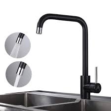 Wasserhahn aus hochwertiges edelstahl, matt, umweltfreundlich und langlebig. Matt Kuchenarmatur Schwarzer Edelstahl Kuche Mischbatterie Online Homelody
