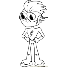 Flash has good reflexes and great stamina. Kid Flash Coloring Page For Kids Free Teen Titans Go Printable Coloring Pages Online For Kids Coloringpages101 Com Coloring Pages For Kids