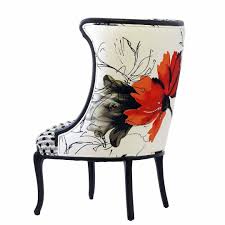 Large Scale Blue Floral Digitally Printed On A Rose Jacquard Floral Armchair Floral Chair Floral Accent Chairs