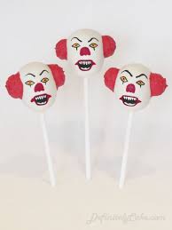 Celebrate with cake pops all year long with these festive recipes. Pennywise The Clown Cake Pops From Classic Stephen King Film It Clown Cake Halloween Themed Birthday Party Scary Cakes