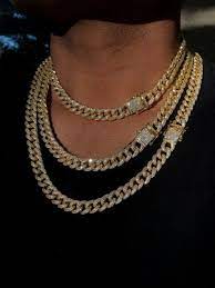 Diamond Miami Cuban Link Chain Choker Chain Choker Real Gold Chains Cuban Link Chain