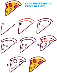 Idea Disegni Facili Da Copiare Come Disegnare Con Tutorial Un Pezzo Di Pizza Disegni Facili Disegni Simpatici Drawing Lessons