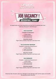 Ranging from corporate, retail, to freelance and more. Penang Kini Job Vacancy Lolita Is Coming To Facebook