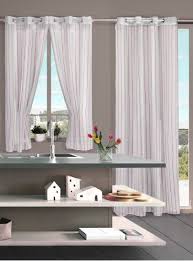 Decoración ideas, modelos y diseños de cortinas de cocina ¿moderna, rustica, pequeñas o frutales? Cortina De Cocina Confeccionada Rayas