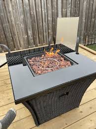 Check spelling or type a new query. Endless Summer Outdoor Gas Fireplace Table 50 000 Btu Steel Resin Glass Brown Black Gad15253l C Rona