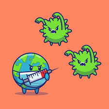 World inject corona virus icon illustration. corona mascot cartoon ...