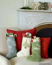 Try knitting a christmas stocking or christmas ornament this year! Knit Christmas Stocking Pattern Martha Stewart
