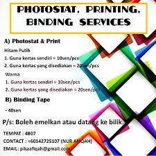 PHOTOSTAT (FOTOSTAT), PRINT & BINDING