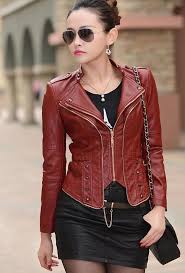 New Rivet Motorcycle Leather Jacket Women Leather Coat Outerwear 2015 Autumn Ladies Jackets Coats Jackets For Women Leather Coat Womens Leather Jackets Women