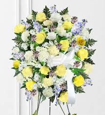 I am not sure how to sign the a traditional sympathy arrangement often begins with a classic white funeral basket with handle. Pastel Sympathy Spray Avas Flowers