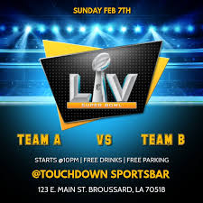 Football Super Bowl Lv 2021 Flyer Template Postermywall