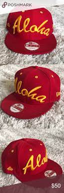 Fitted Hawaii Aloha Hat Red Cap Hats Hat Sizes