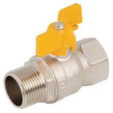 EN331 Gas Ball Valve - Brass Nickel-Plated, Male X Female ...