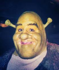 In honor of the anniversary of Shrek The Musical here is me in some early  make up tests that @dreamworks has allowed me to share from the Broadway  workshops and readings. This