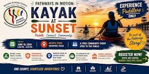 Pathways in Motion: Kayak at Sunset
