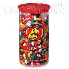 jelly belly 49 assorted flavor jelly beans 3 lb clear can