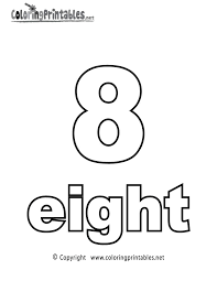 Number 8 puzzle coloring page. Number Eight Coloring Page A Free Math Coloring Printable Math Coloring Free Math Numbers Preschool