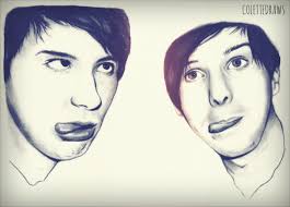 a collection of phan art — colettedraws: drawing of dan and phil (AGAIN) ...