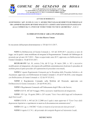 COMUNE DI GENZANO DI ROMA - professione Architetto