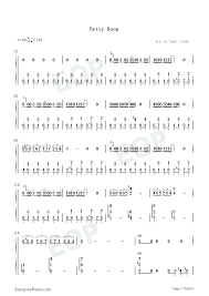 Betty Boop Tiktok Hot Song Numbered Musical Notation Preview