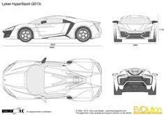 Blueprint Of Lykan Hypersport Design By Sharif Kanani Lykan Hypersport Concept Car Design Automotive Design