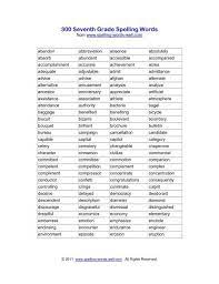 300 Seventh Grade Spelling Words Spelling Words Well Grade Spelling Spelling Words Spelling Bee Words