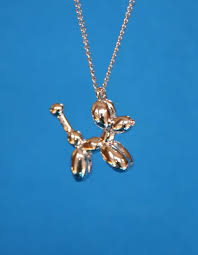 Balloon Dog Necklace Shiny Silver Pendant Balloon Animal Jewelry Dog Necklace Shiny Silver Animal Jewelry