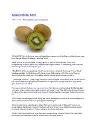 Mengingat manfaatnya, buah ini sangat. Khasiat Buah Kiwi