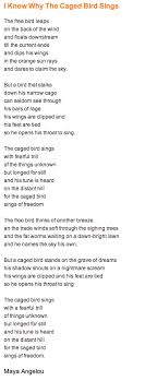 I Know Why The Caged Bird Sings Maya Angelou Prose Poetry Mya Angelou Cool Words