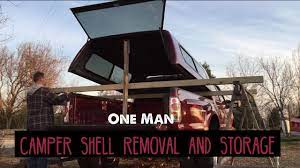 Remove Your Camper Shell Canopy By Yourself Diy Easy Storage Rack Youtube