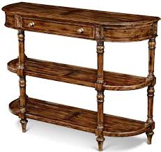 Scarborough House Console Table Bow Front Hand Planed Distressed Drawer Brass Furniture Solidbrassknob Modern Sofa Table Distressed Furniture Console Table