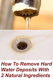 How To Remove Hard Water Deposits Lime Scale With 2 Natural Ingredients Hard Water Clean Baking Pans Cleaning Hacks