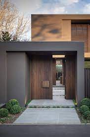 Brown trim with green siding Pin On Modern Entrance Ideas