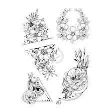 Summer Blossom Tattoo Tattoo With Black Dots Floral Wreath Obersch Tatoeage Zwart Tatoeage Tatoeage Ideeen