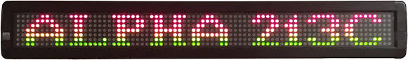 In that time, i've found him to be an extemely dedicated and reliable employee, always behaving in a professional manner. Alpha 213c Led Sign Alpha American Programmable Signs