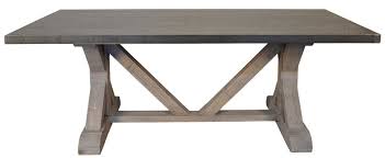 battery park zinc top dining table