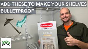 In this video i install rubbermaid fasttrack upright shelving into a cabinet to increase the storage in my kitchen. How To Install Closet Shelves Rubbermaid Fasttrack Closet Kit Youtube