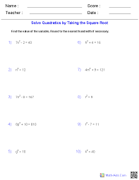 Solving Quadratic Expressions With Square Roots Quadratics Quadratic Functions Solving Quadratic Equations