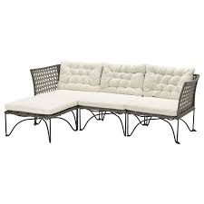 Black rattan garden furniture uk ikea lighting hacks. Jutholmen 3 Seat Modular Sofa Outdoor Dark Grey Kuddarna Beige Ikea Modular Sofa Ikea Furniture