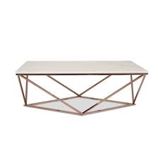 Aria Rose Gold Coffee Table With White Marble Top Memoky Com Gold Coffee Table Rose Gold Coffee Table Modern Coffee Tables