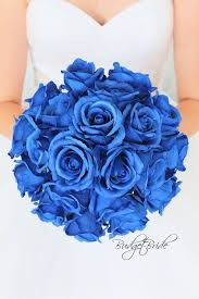 Purple & blue wedding bouquets. Horizon Davids Bridal Wedding Bouquet With All Horizon Blue Royal Blue Roses Blue Wedding Flowers Blue Roses Wedding Rose Bridal Bouquet