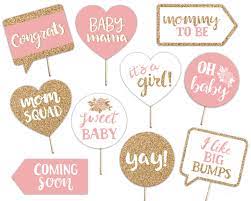 Baby Shower Printable Photo Booth Props Baby Girl Gold Etsy Baby Shower Photo Booth Baby Shower Photo Props Baby Shower Signs Printable