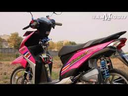 Modifikasi Motor Beat Karbu Warna Pink Arena Modifikasi