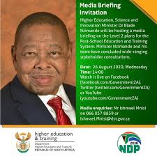 Minister blade nzimande speaking on multilingualismin tertiary education at the installation of hace 9 años. Dhet Minister Blade Nzimande To Hold A Media Briefing Tomorrow Details In The Picture Below Facebook